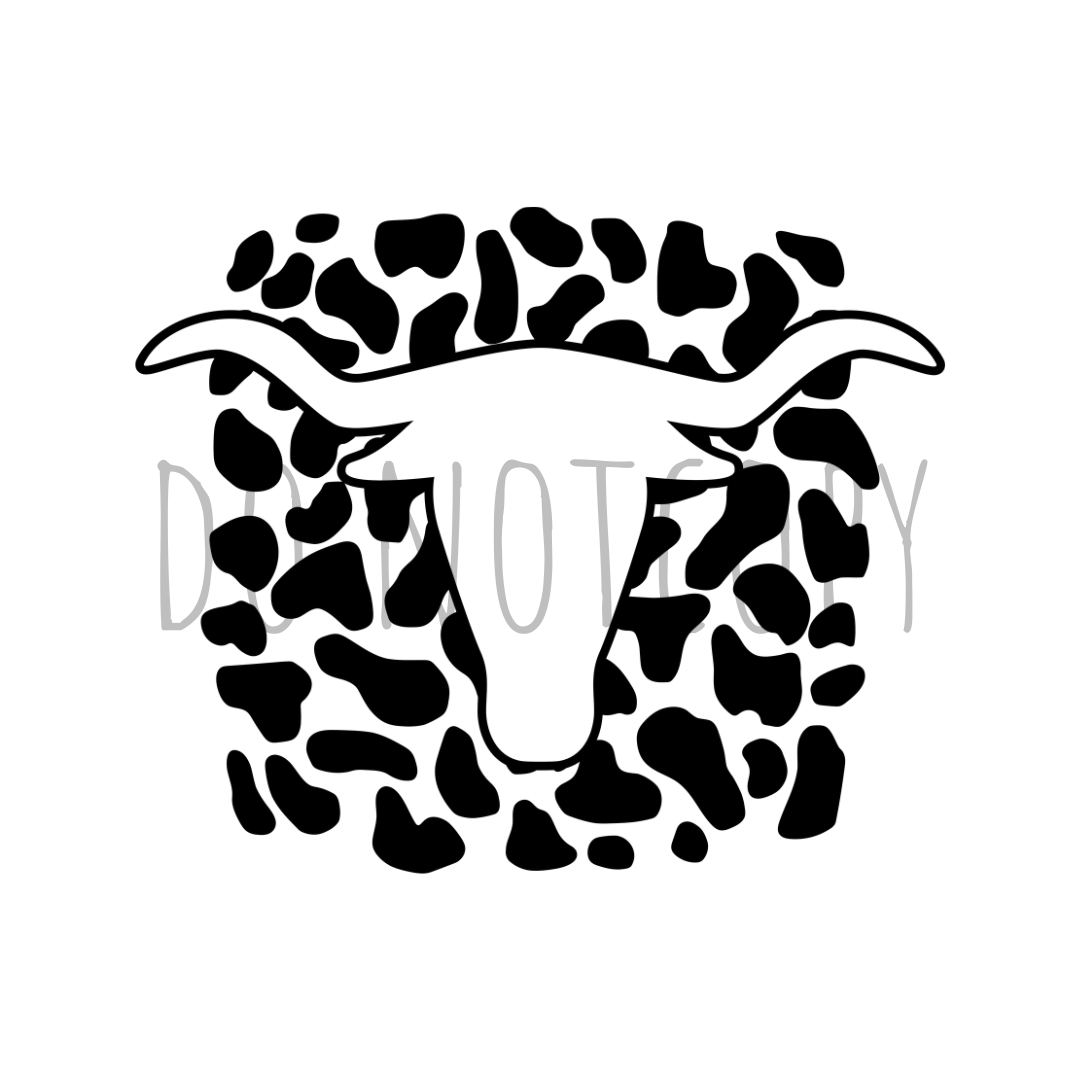 Spot Skull DTF transfer