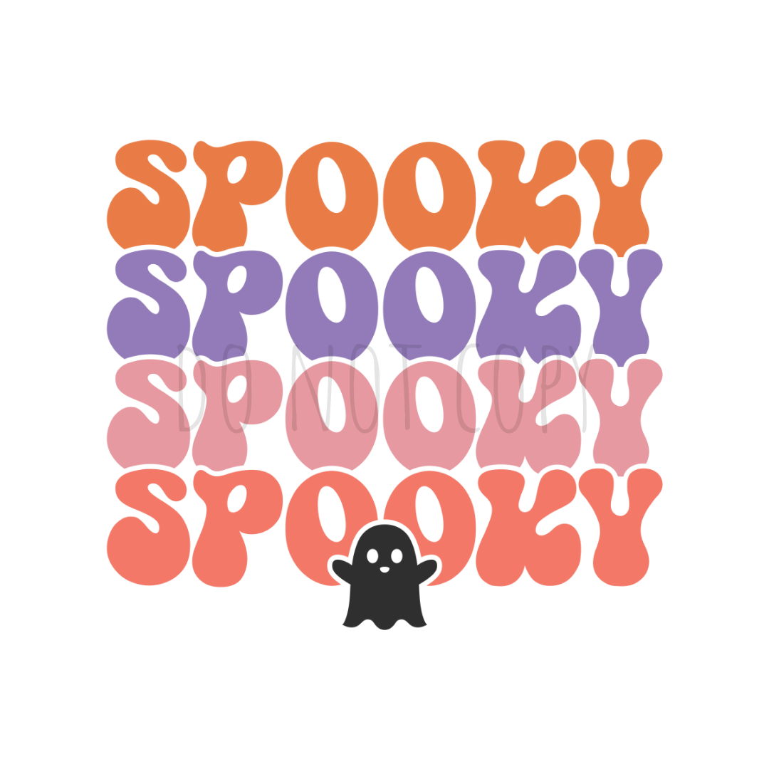 spooky spooky spooky DTF transfer H47