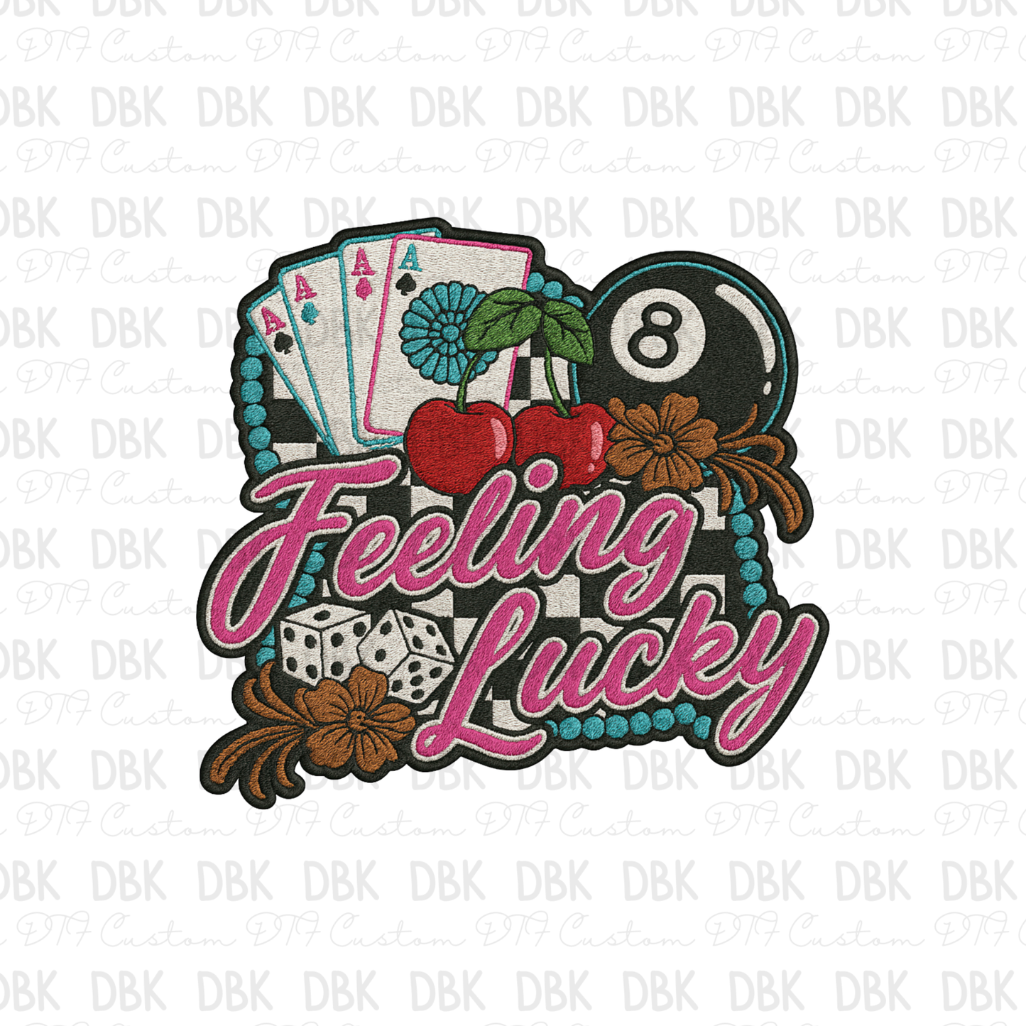 Feelin Lucky DTF transfer B334