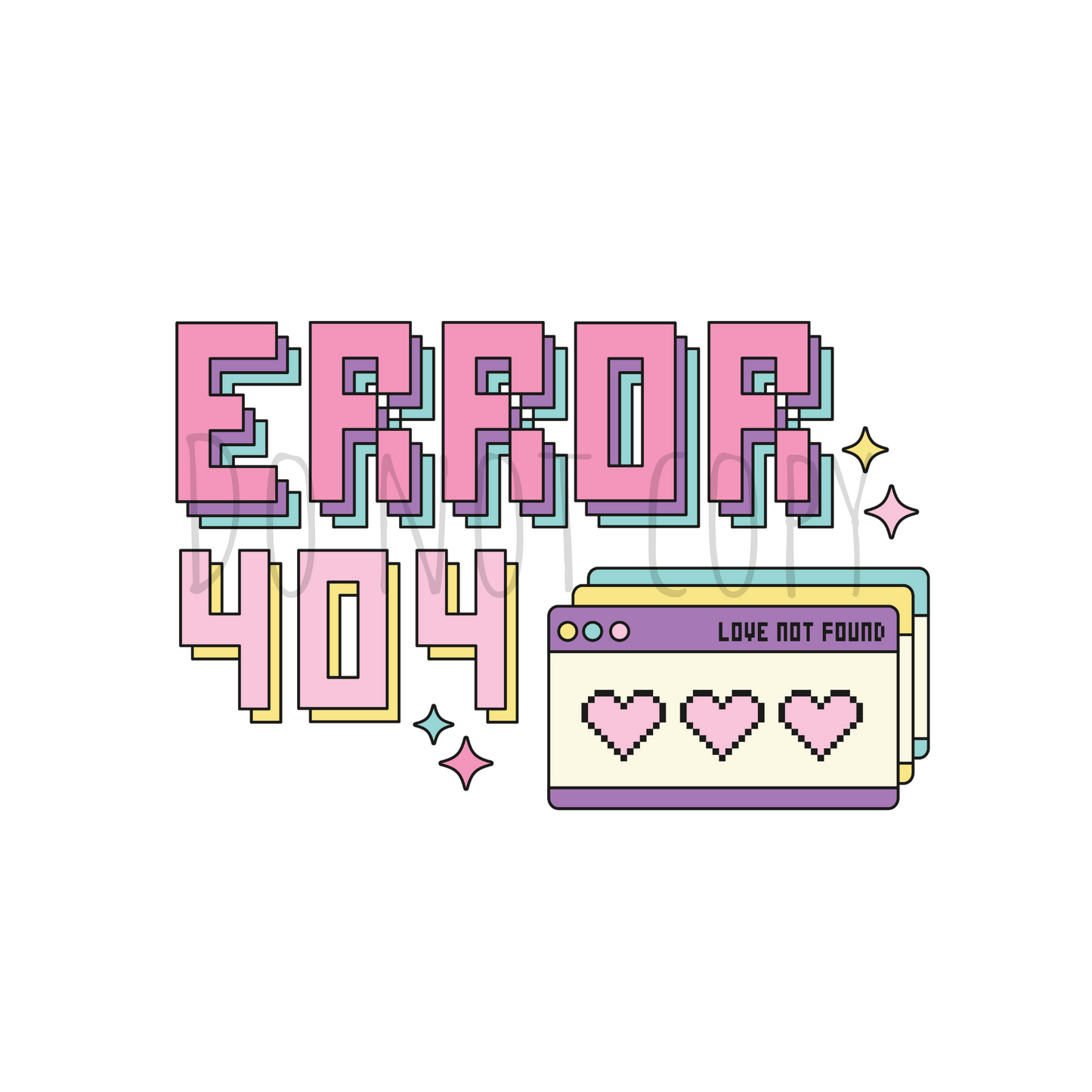 Error 404 DTF transfer