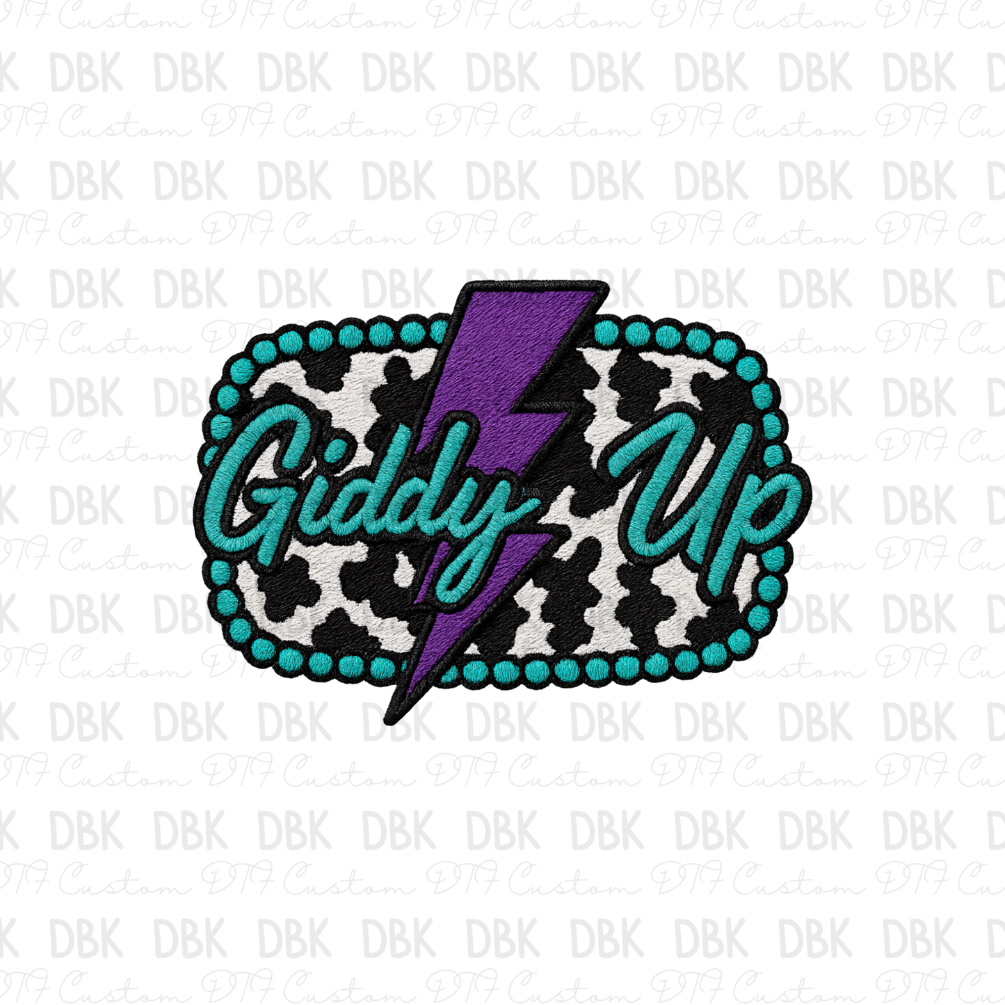 Giddy up DTF transfer B335