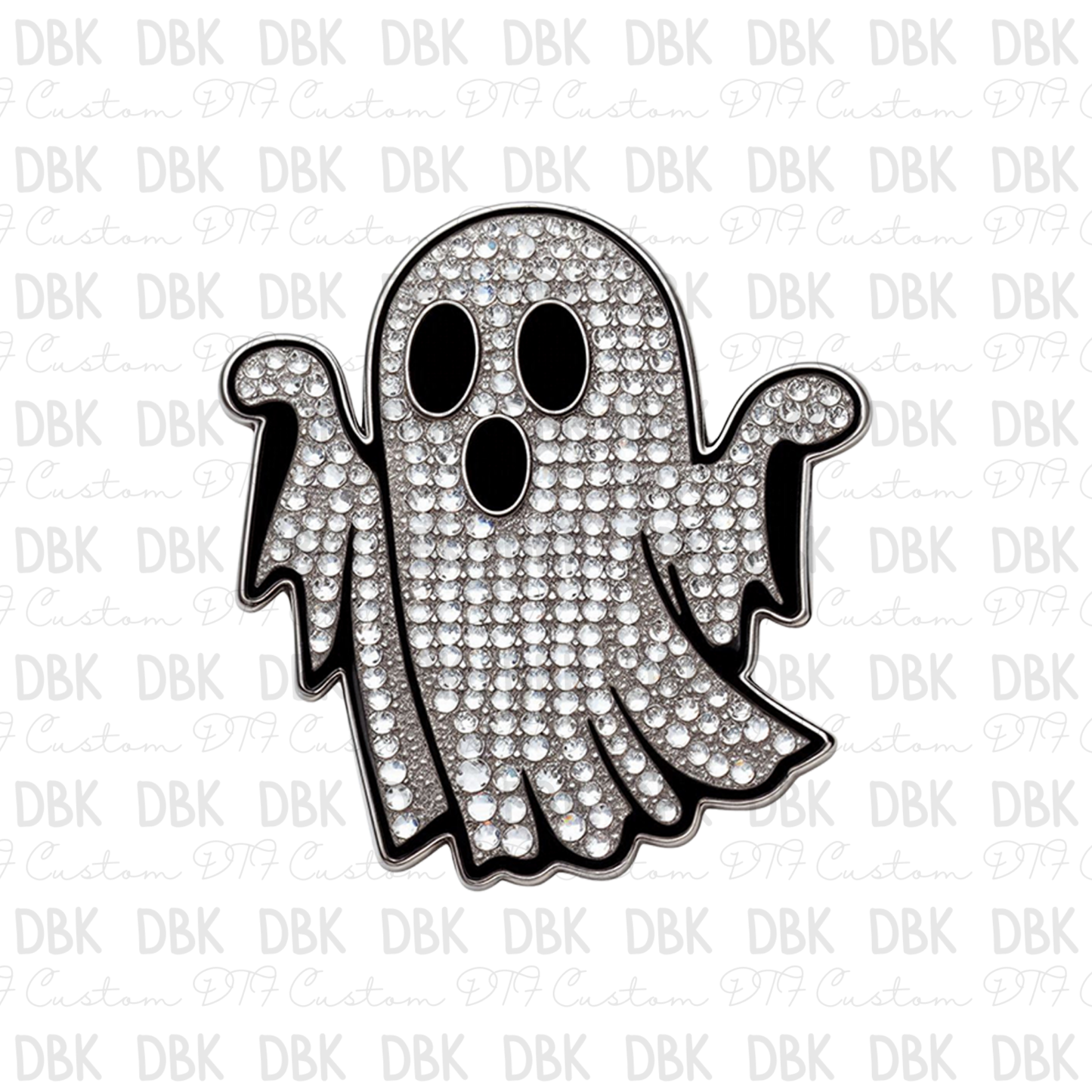 Jeweled Ghost DTF transfer B63