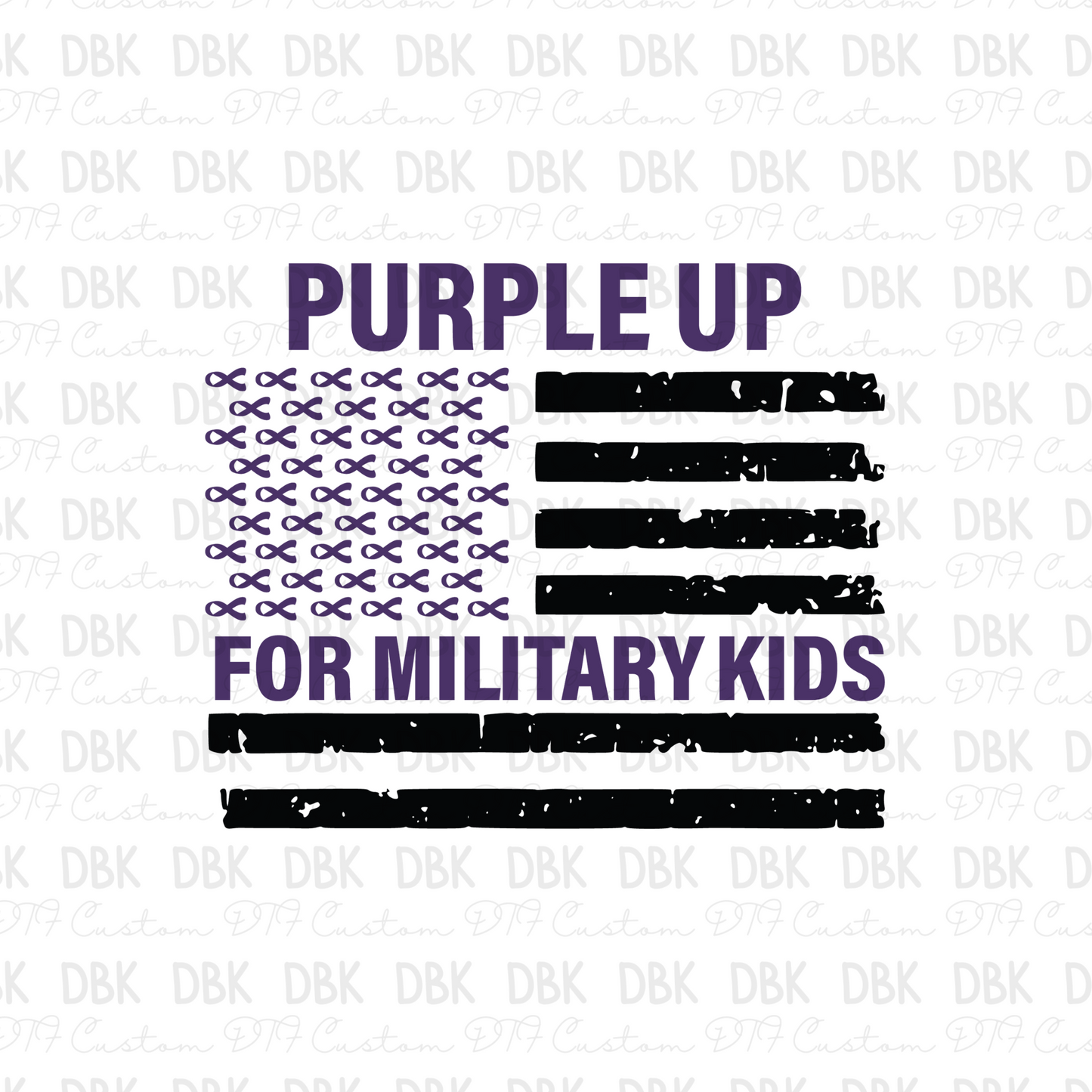 Purple up DTF Transfer