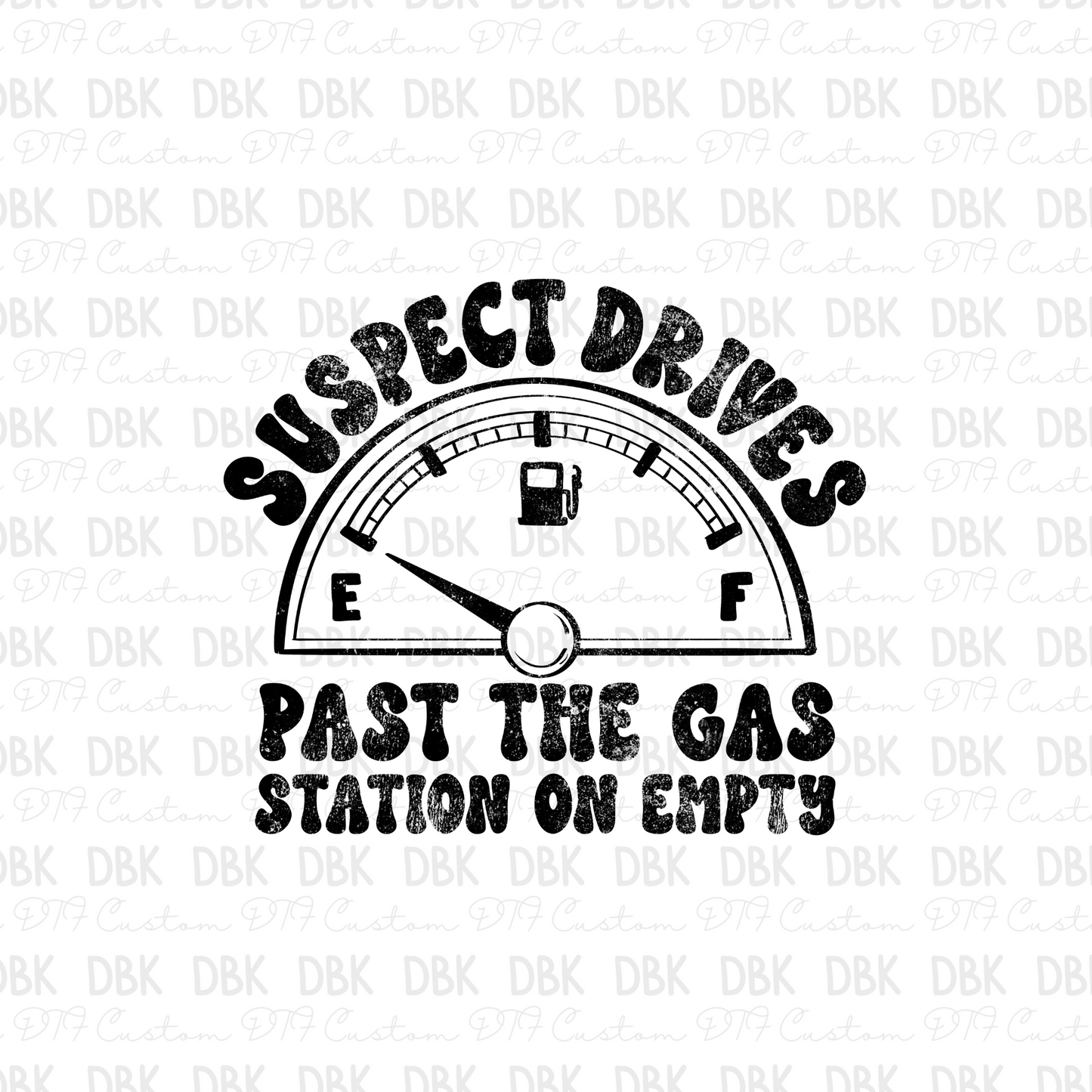 Suspect drives past the gas station on empty DTF Transfer I294