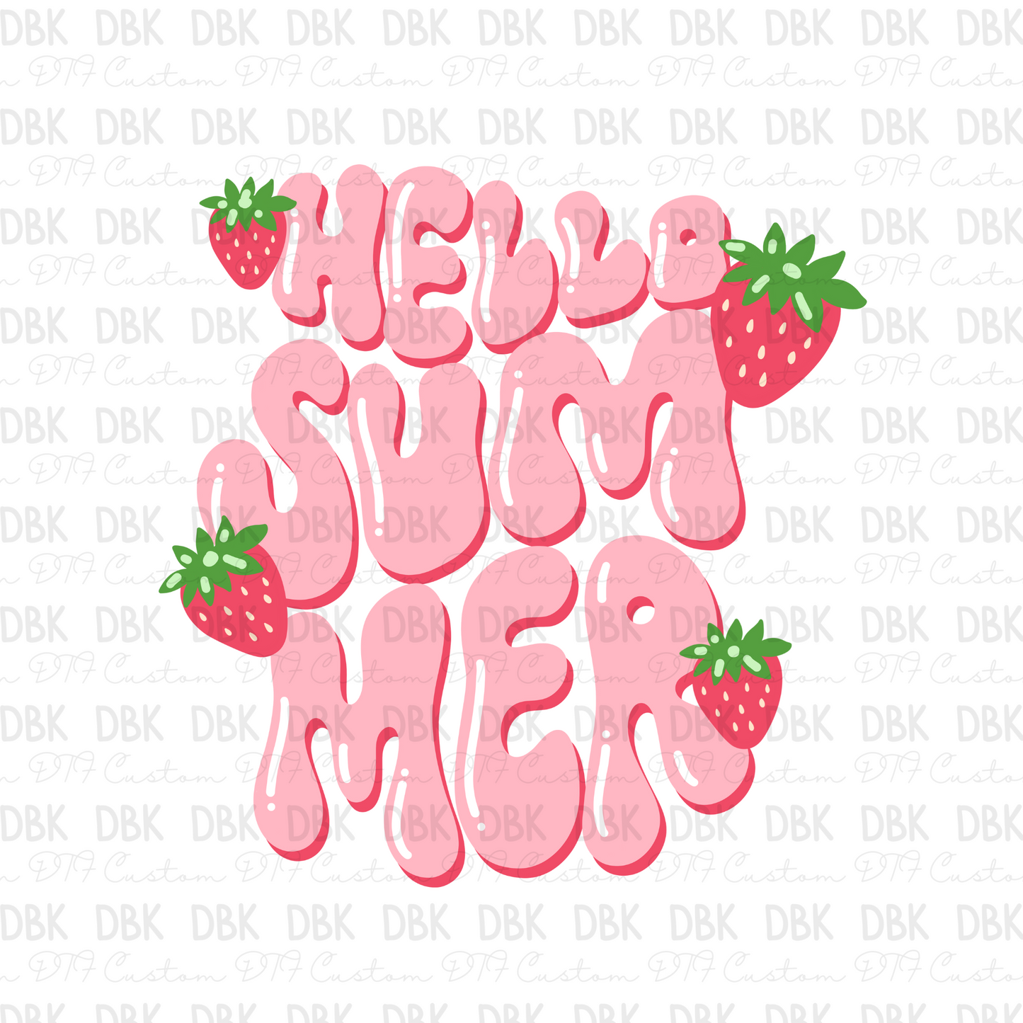 Hello Summer DTF transfer S114