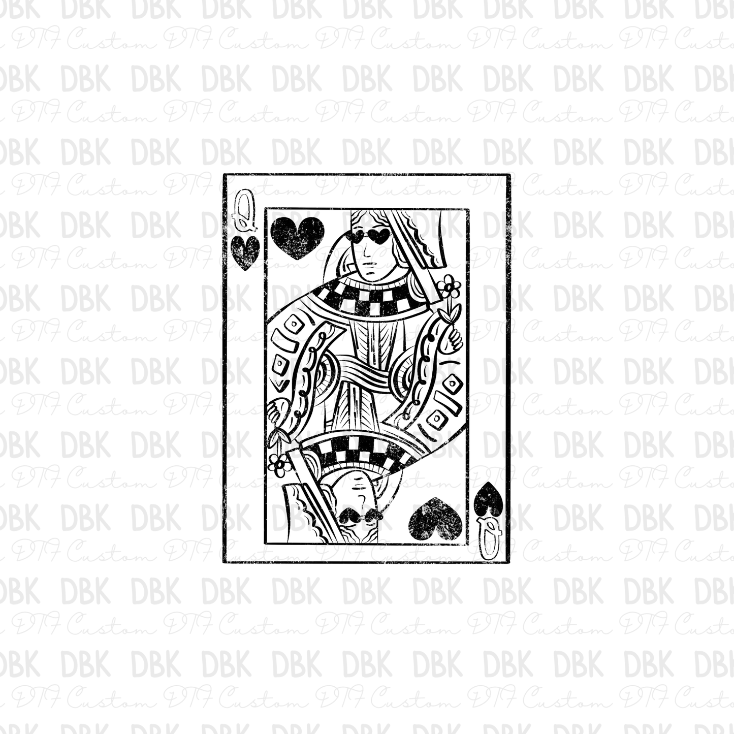 Queen DTF transfer BLACK I301