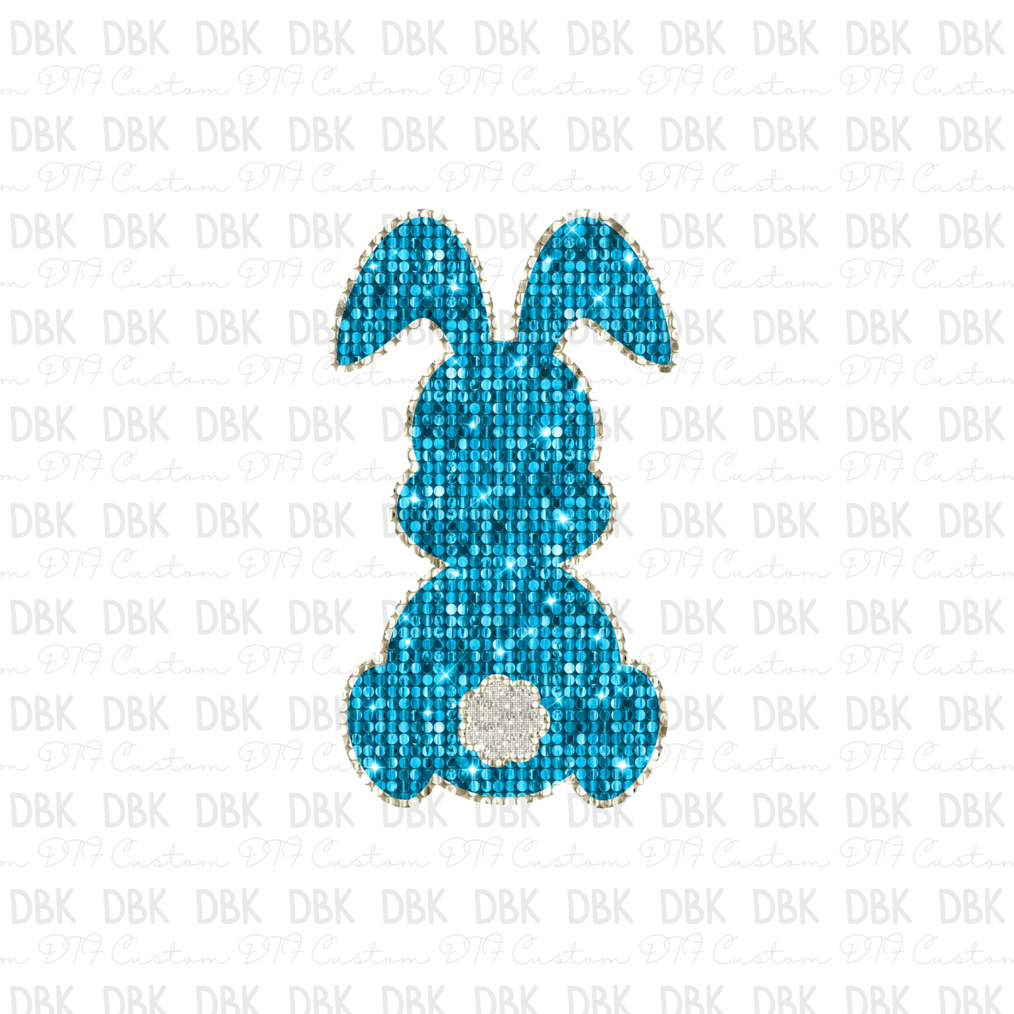 Blue Bunny DTF transfer W14