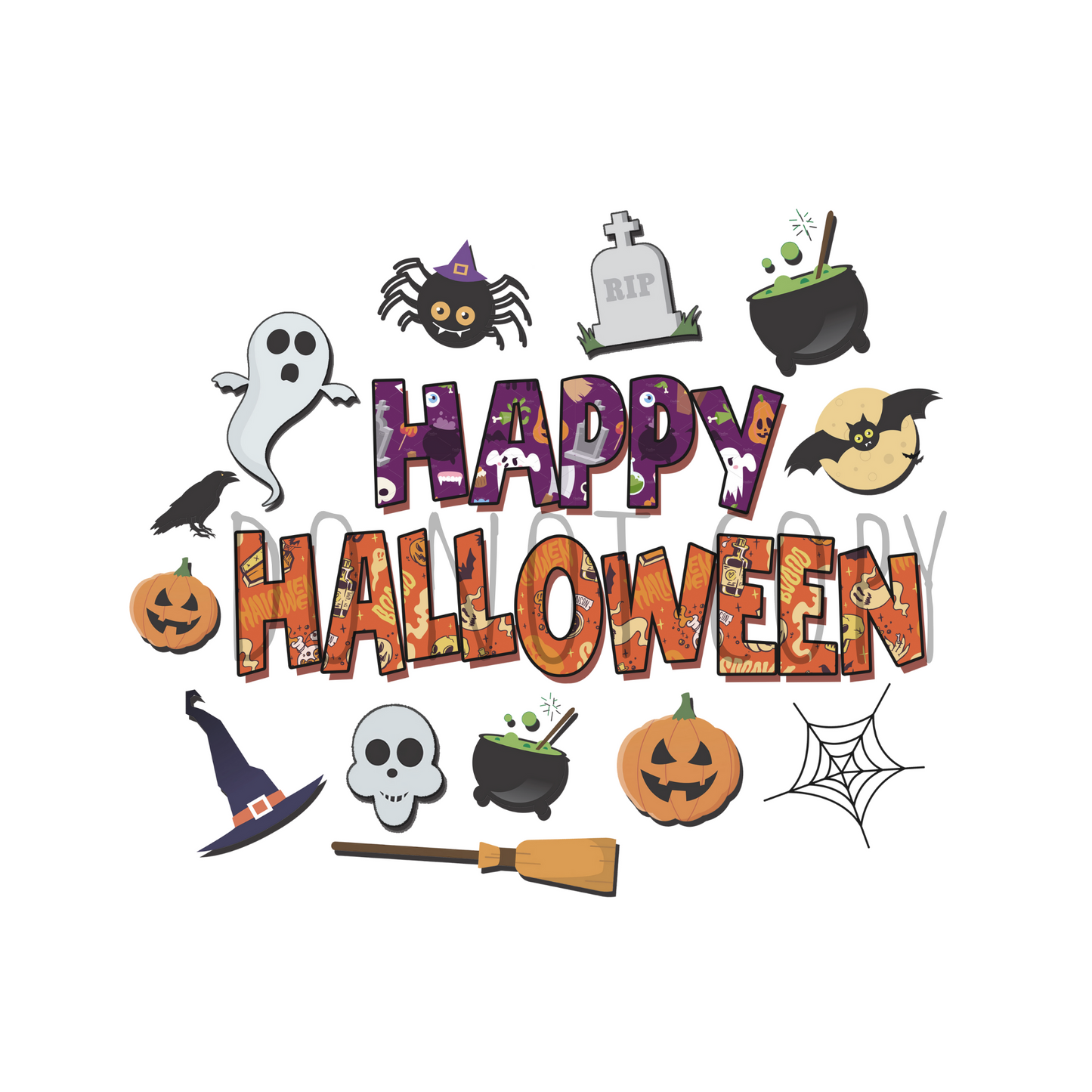 Happy Halloween DTF transfer H43