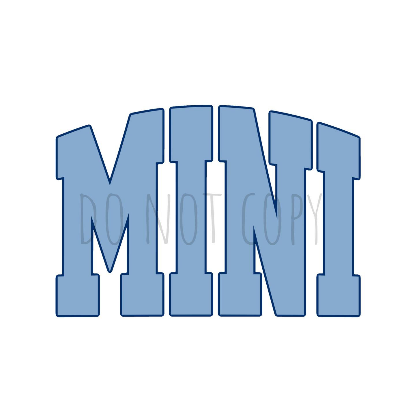 MINI BLUE DTF Transfer