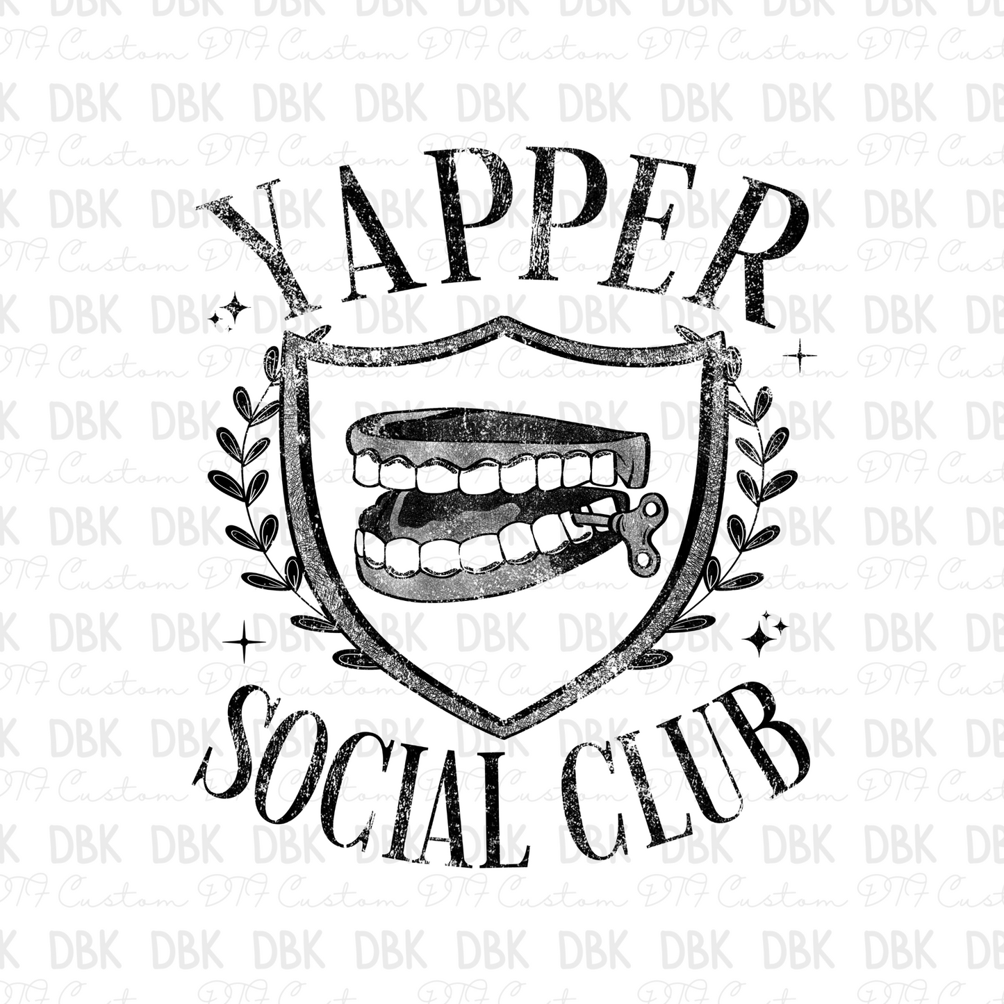 Yapper Social Club DTF Transfer BLACK I226