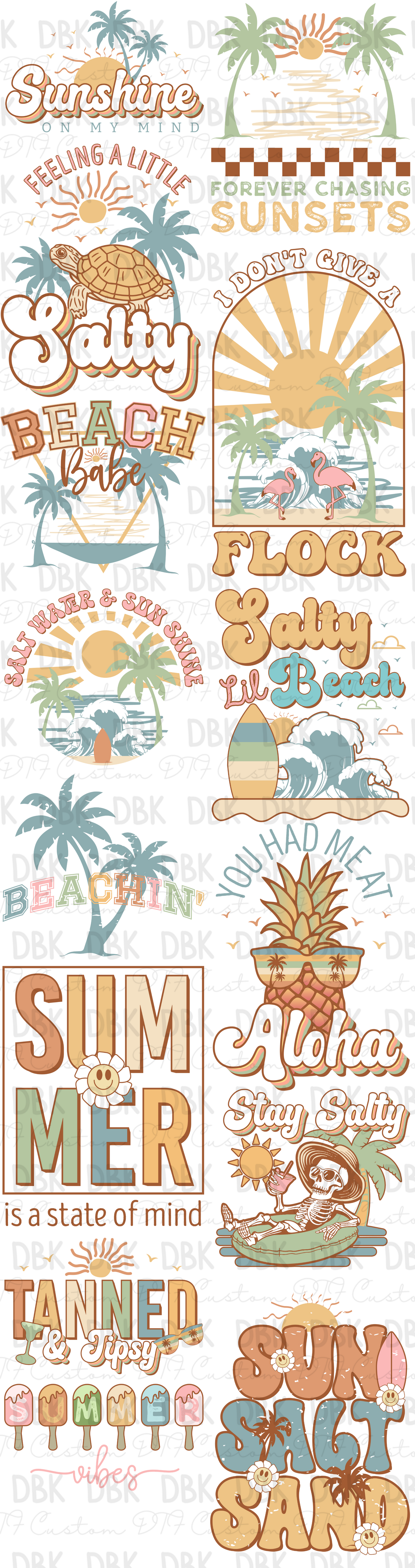 Summer Pre-Made Gang Sheet P52