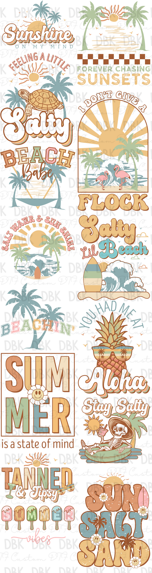 Summer Pre-Made Gang Sheet P52