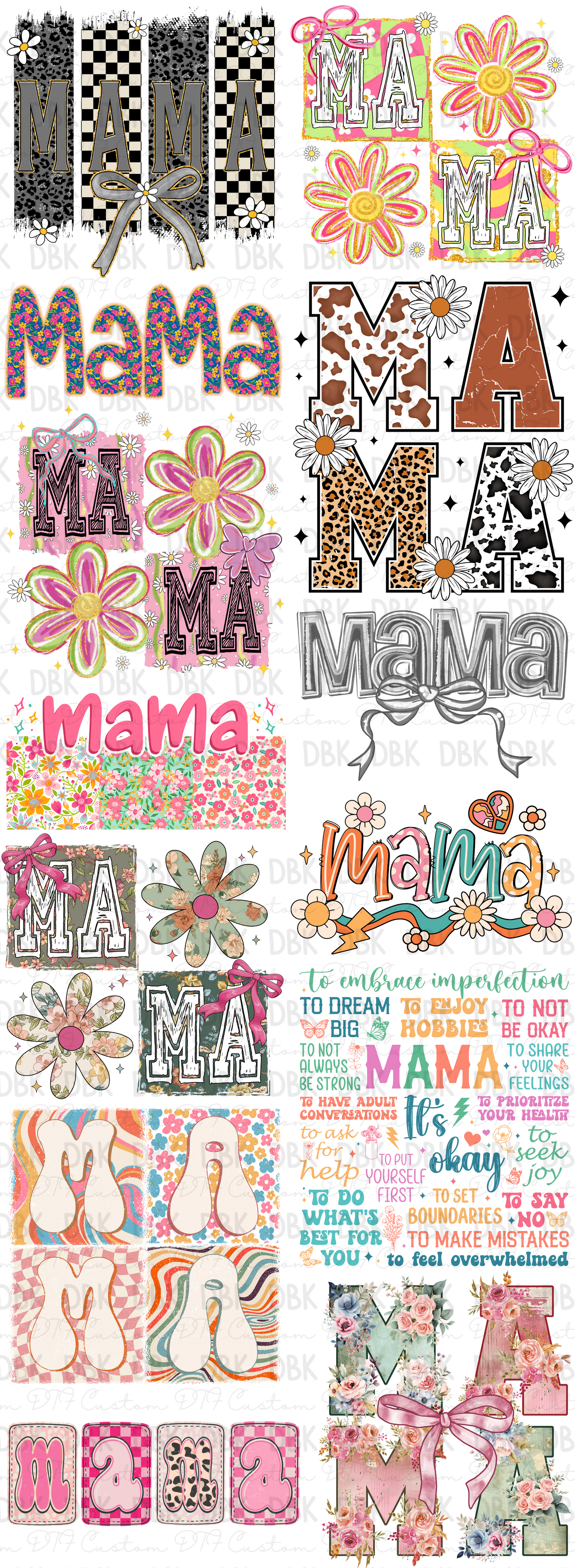 Mama Pre-Made Gang Sheet P170