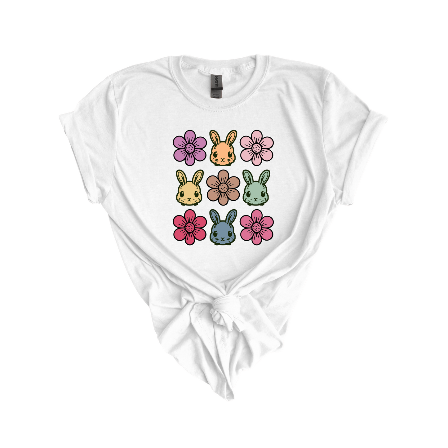 Flowers & Bunnys DTF transfer W21