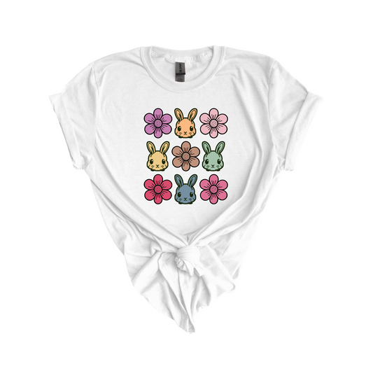 Flowers & Bunnys DTF transfer W21