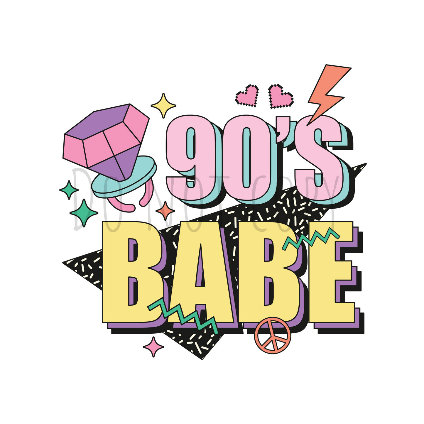 90's babe DTF transfer