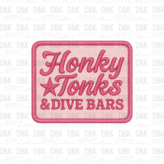 Honky Tonks and dive bars DTF transfer B337