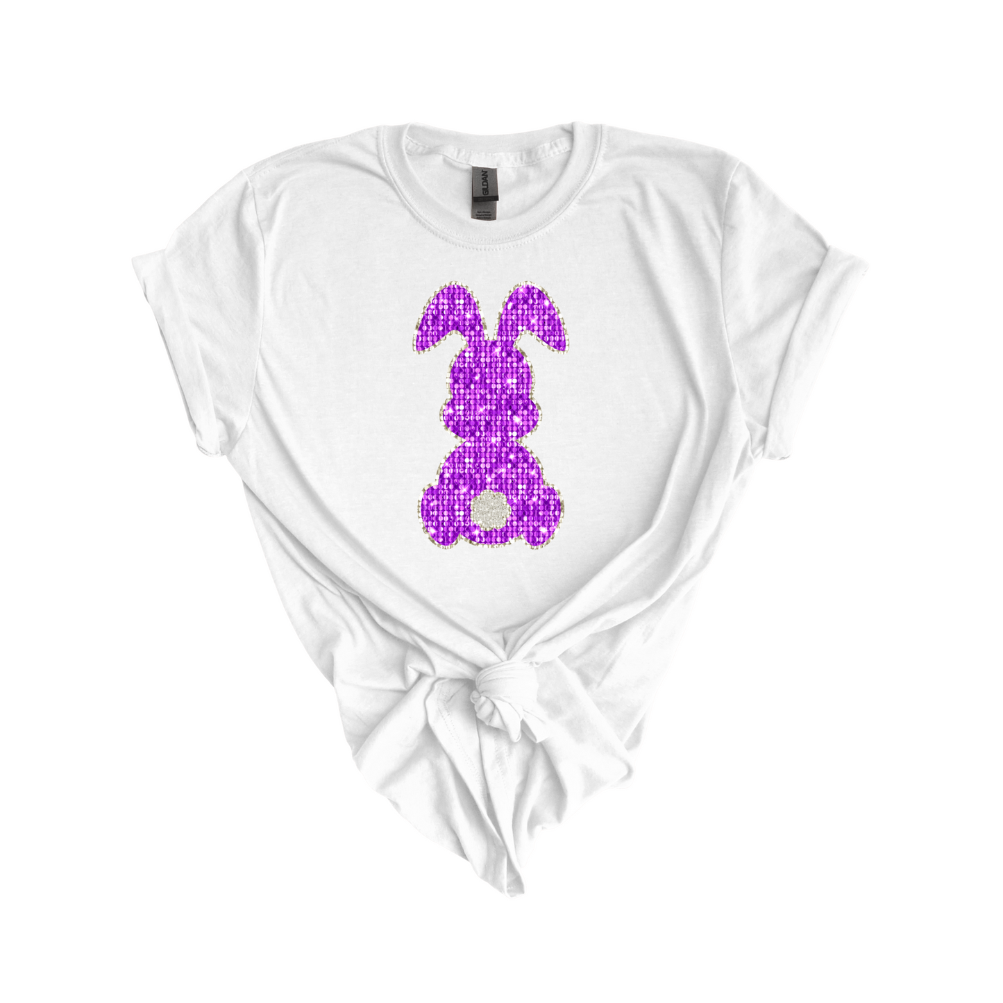 Purple Bunny DTF transfer W13