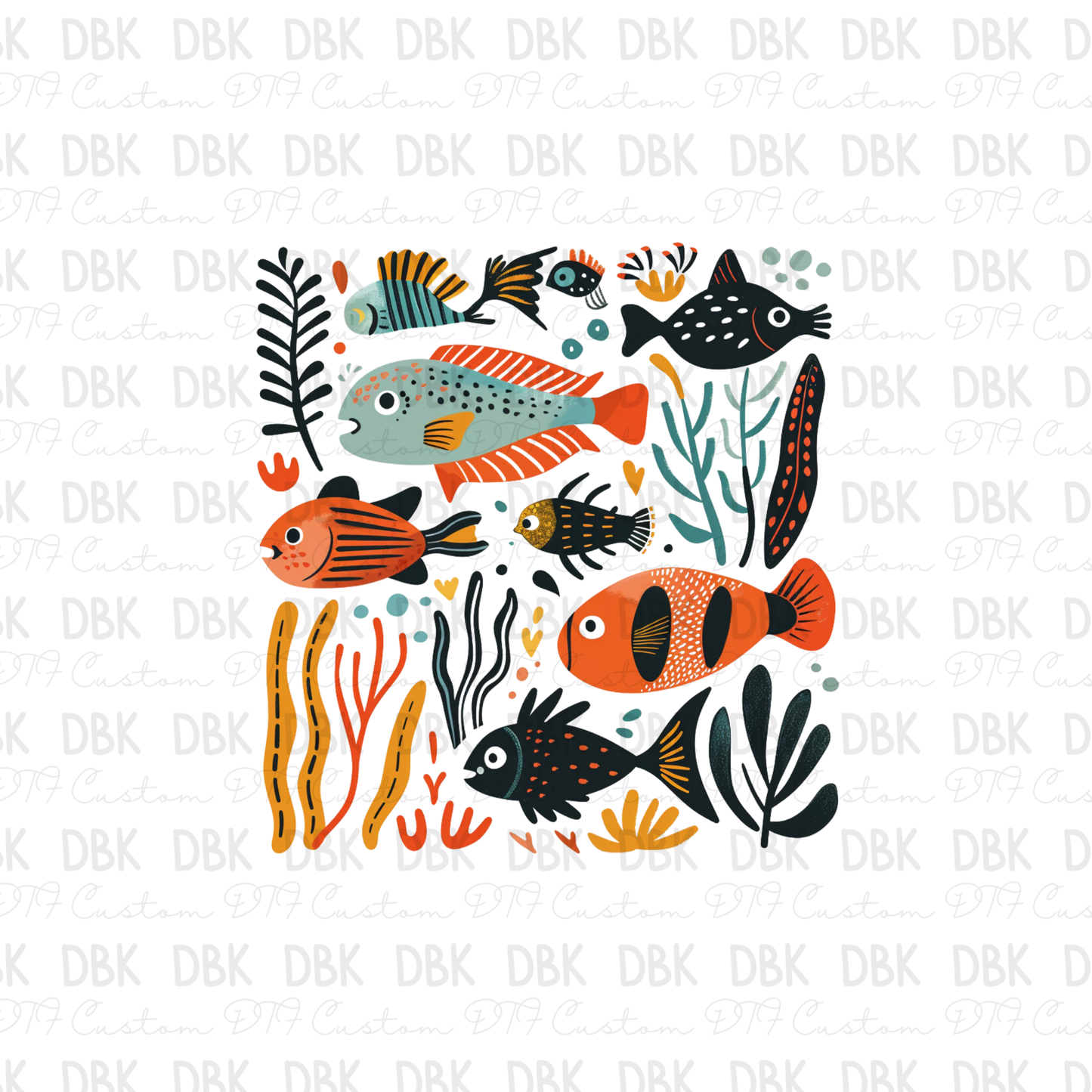 Sea Animals DTF Transfer