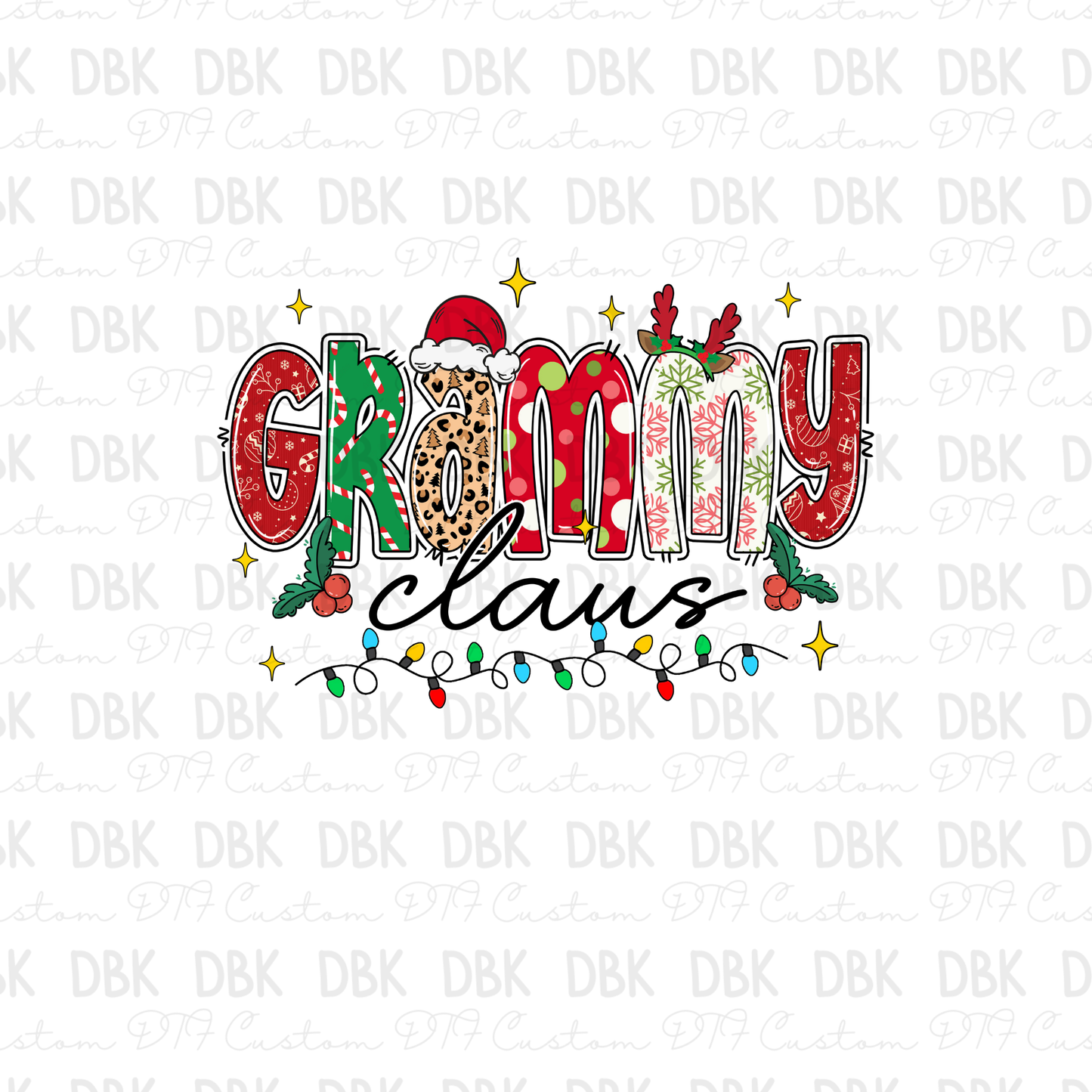 Grammy Clause DTF Transfer E307