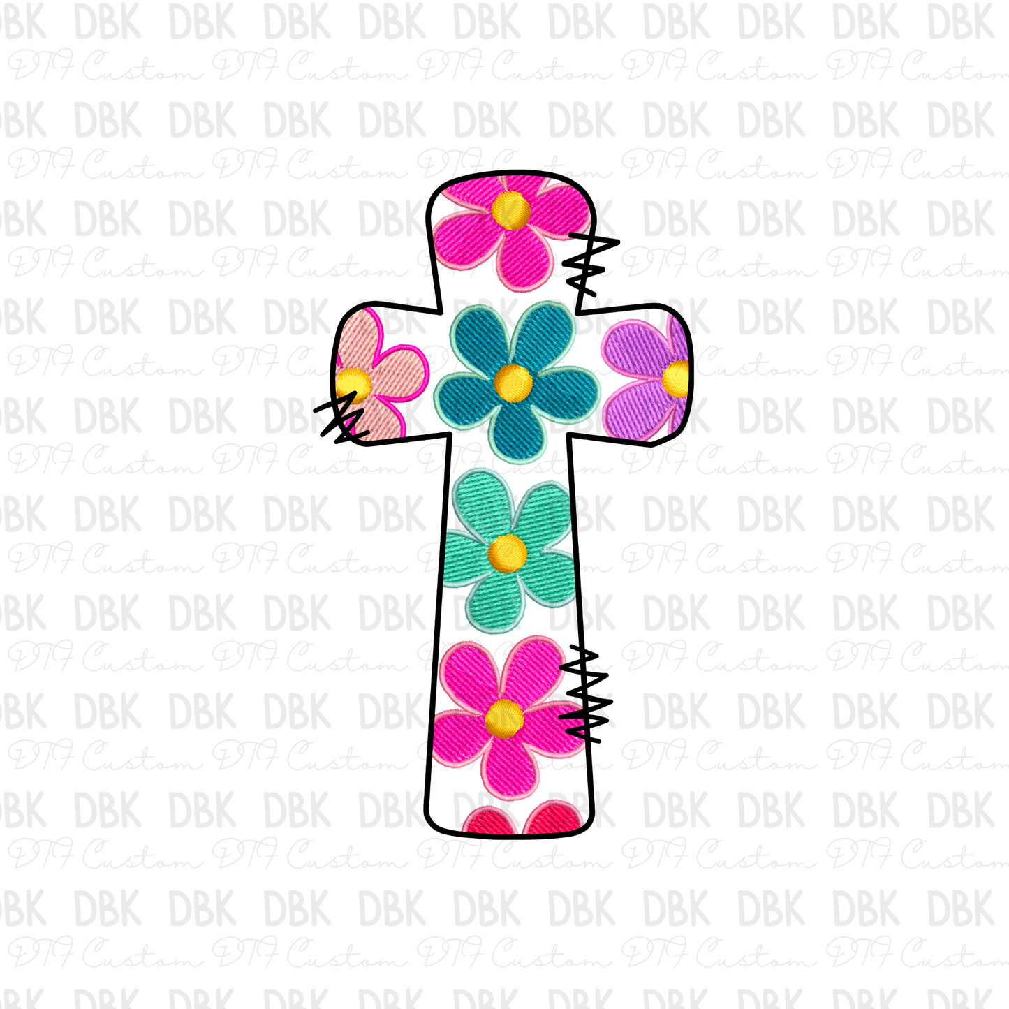 Emb Cross DTF Transfer FT64