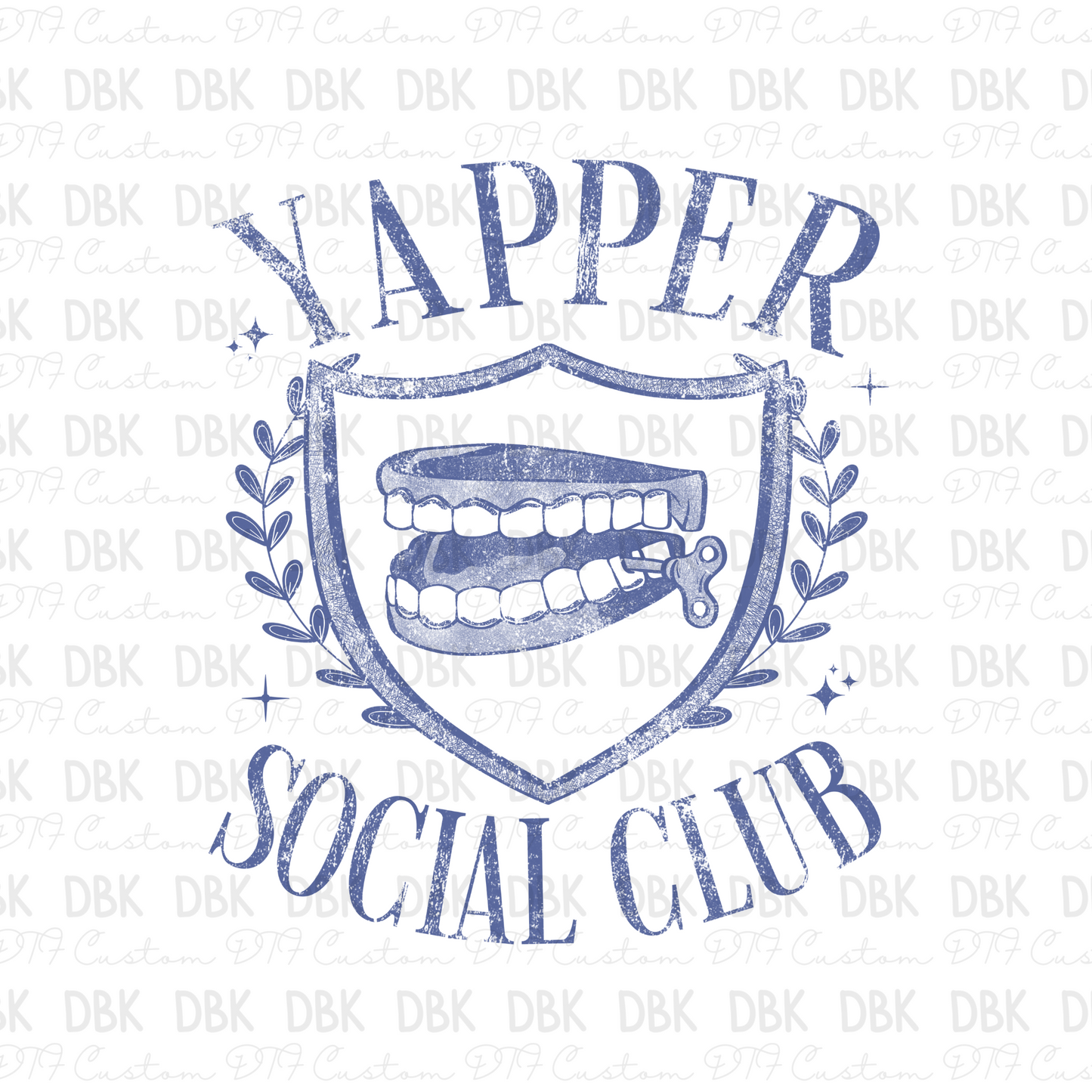 Yapper Social Club DTF Transfer BLUE I225