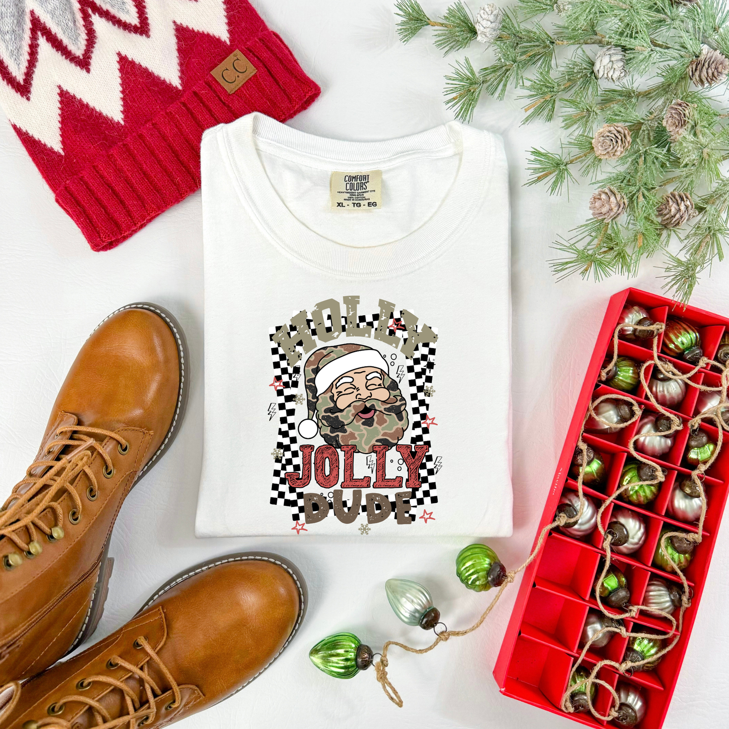 Holly Jolly Dude DTF Transfer