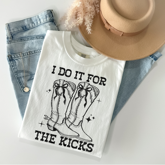 I do it for the kicks DTF Transfer BLACK