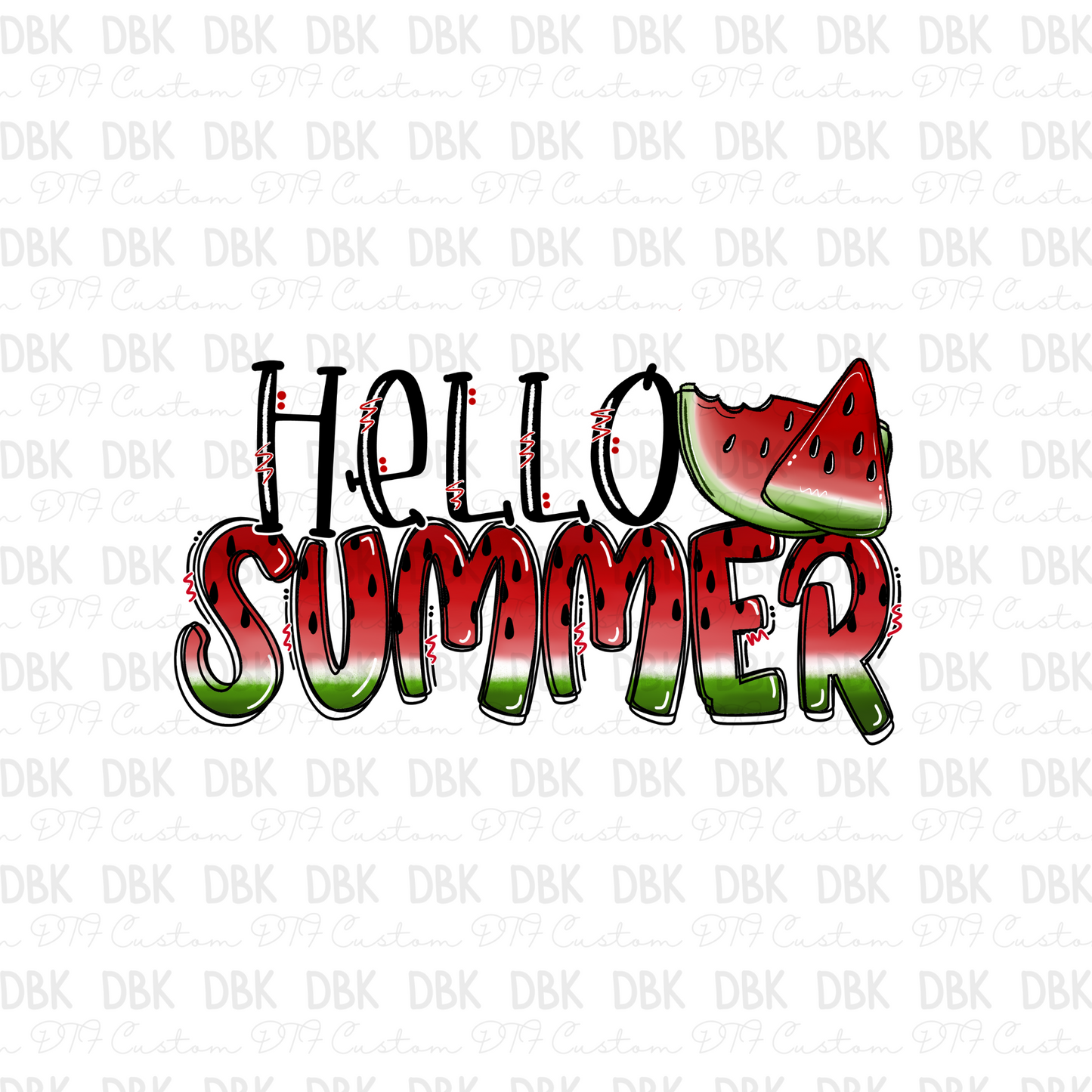 Hello Summer DTF transfer S90