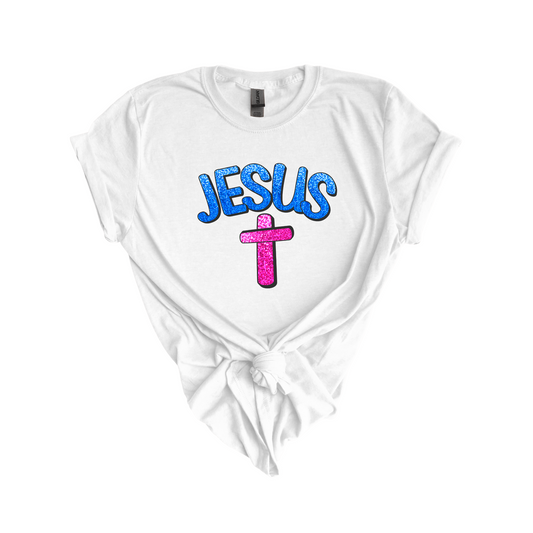 Jesus with cross DTF transfer FT63