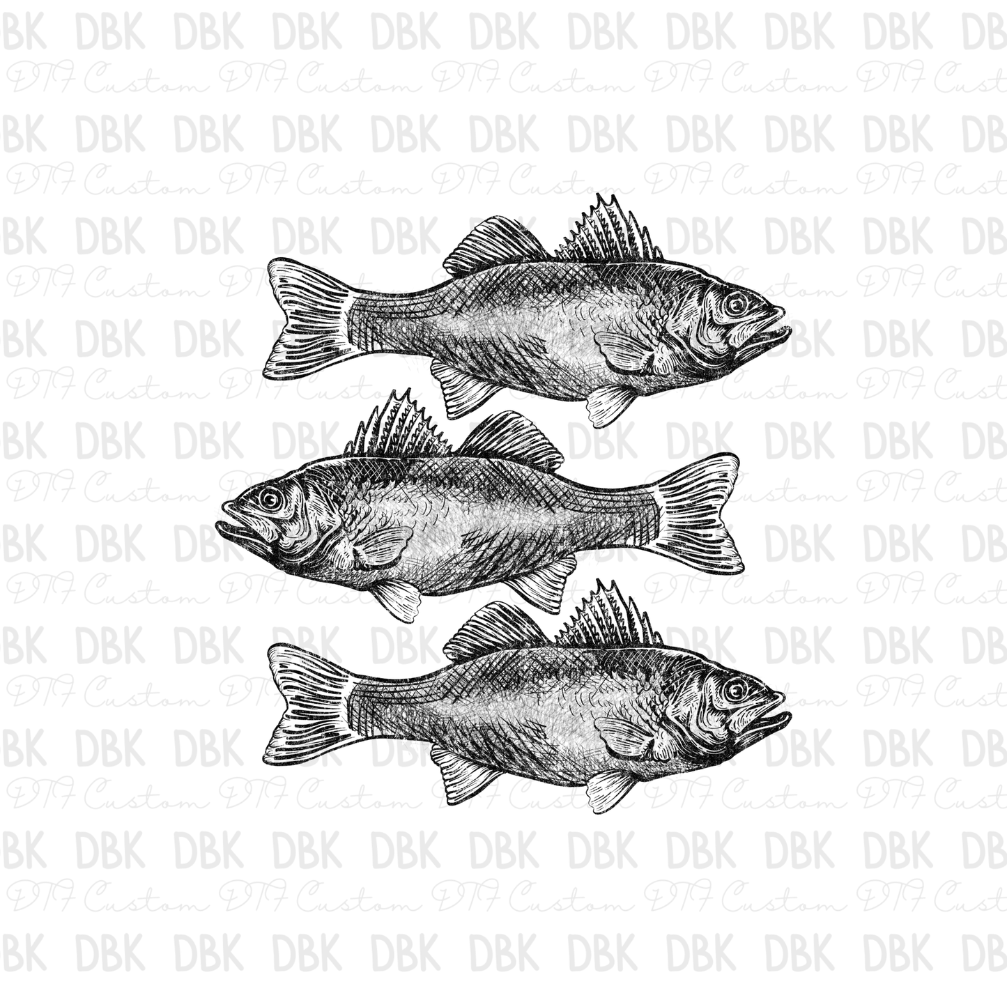 Fish DTF Transfer BLACK