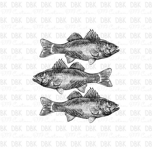 Fish DTF Transfer BLACK