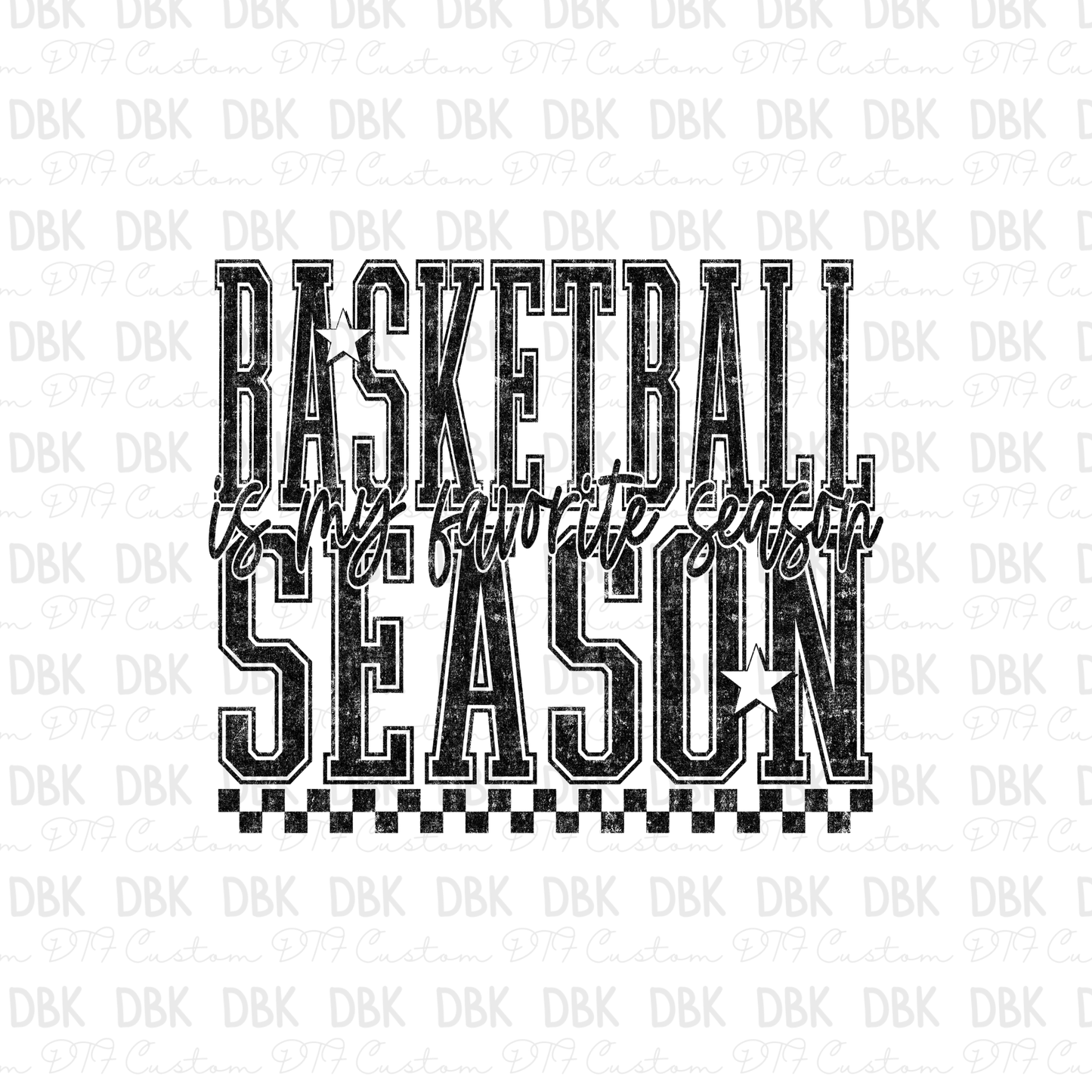 Basketball Season DTF Transfer BLACK C176