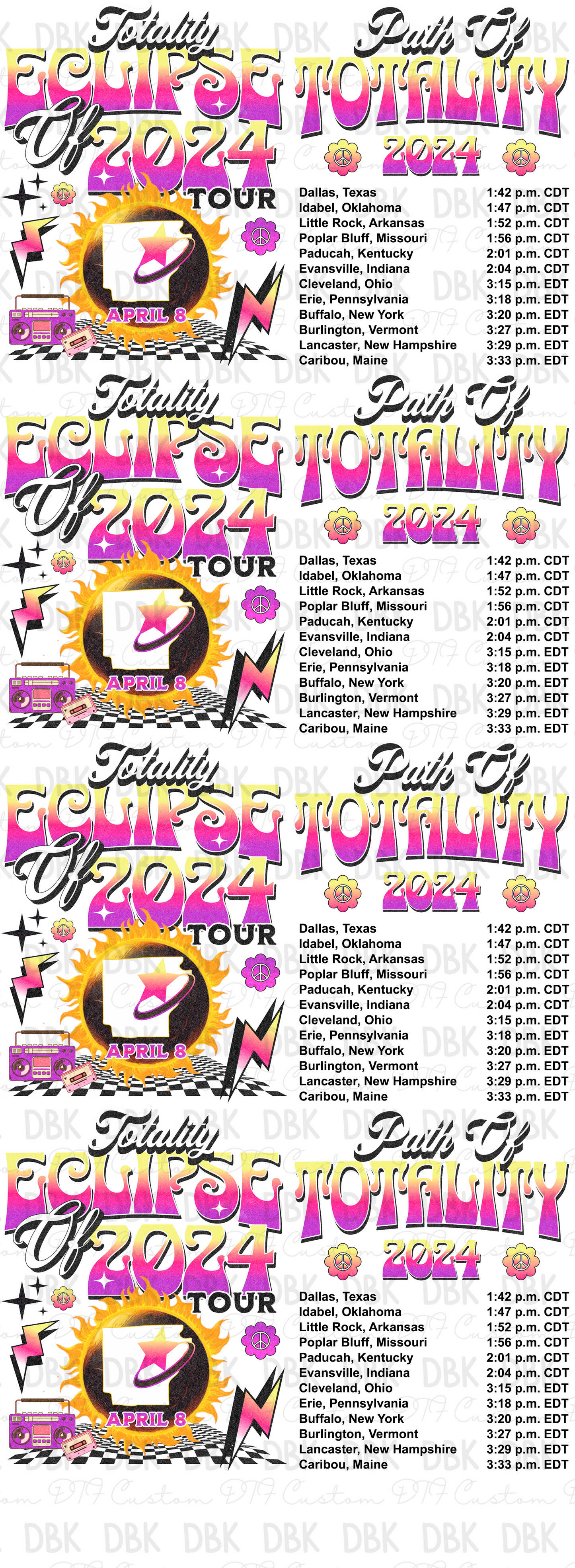 Eclipse 6 60in Pre-Made Gang Sheet