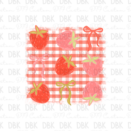 Strawberries DTF Transfer
