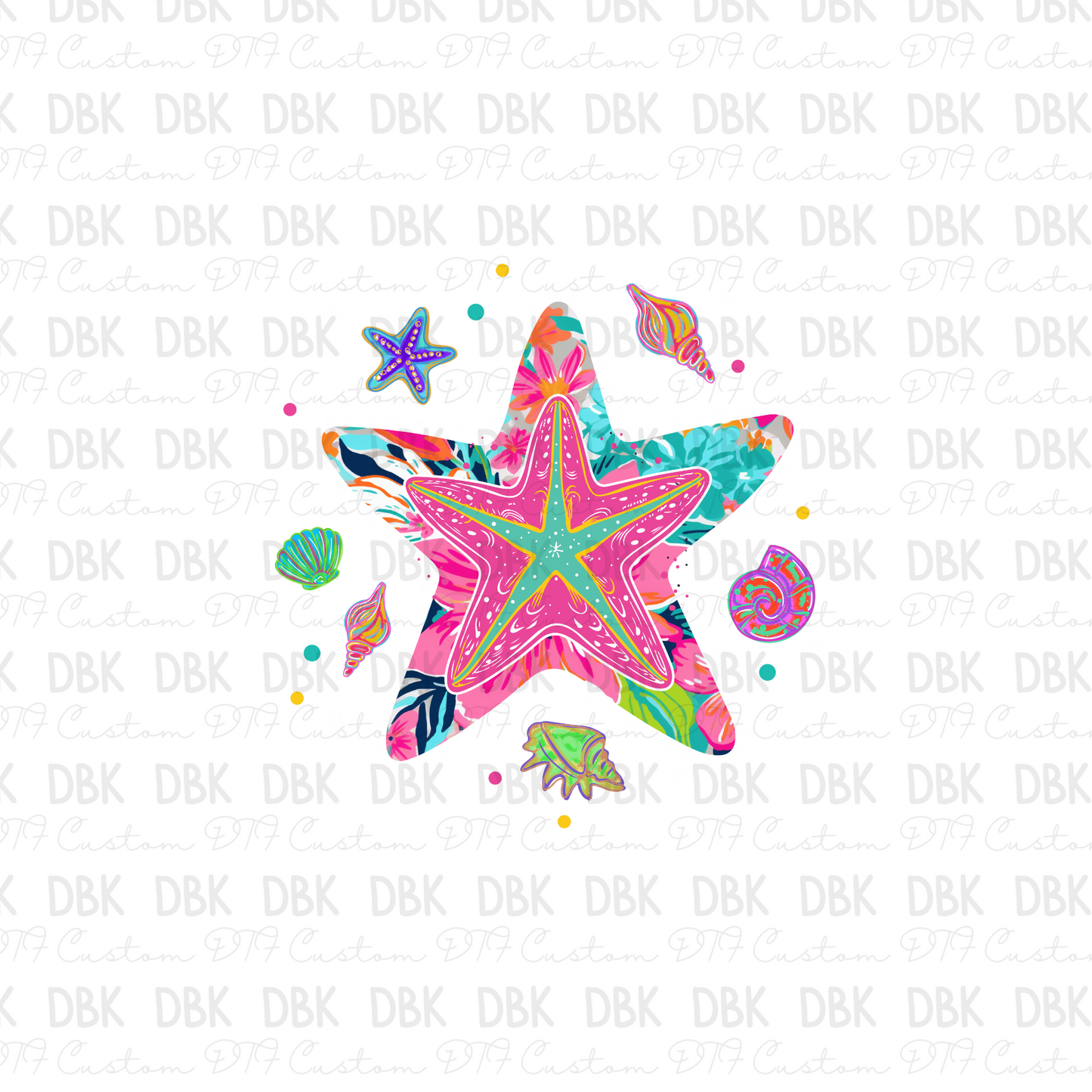Star fish DTF Transfer S155