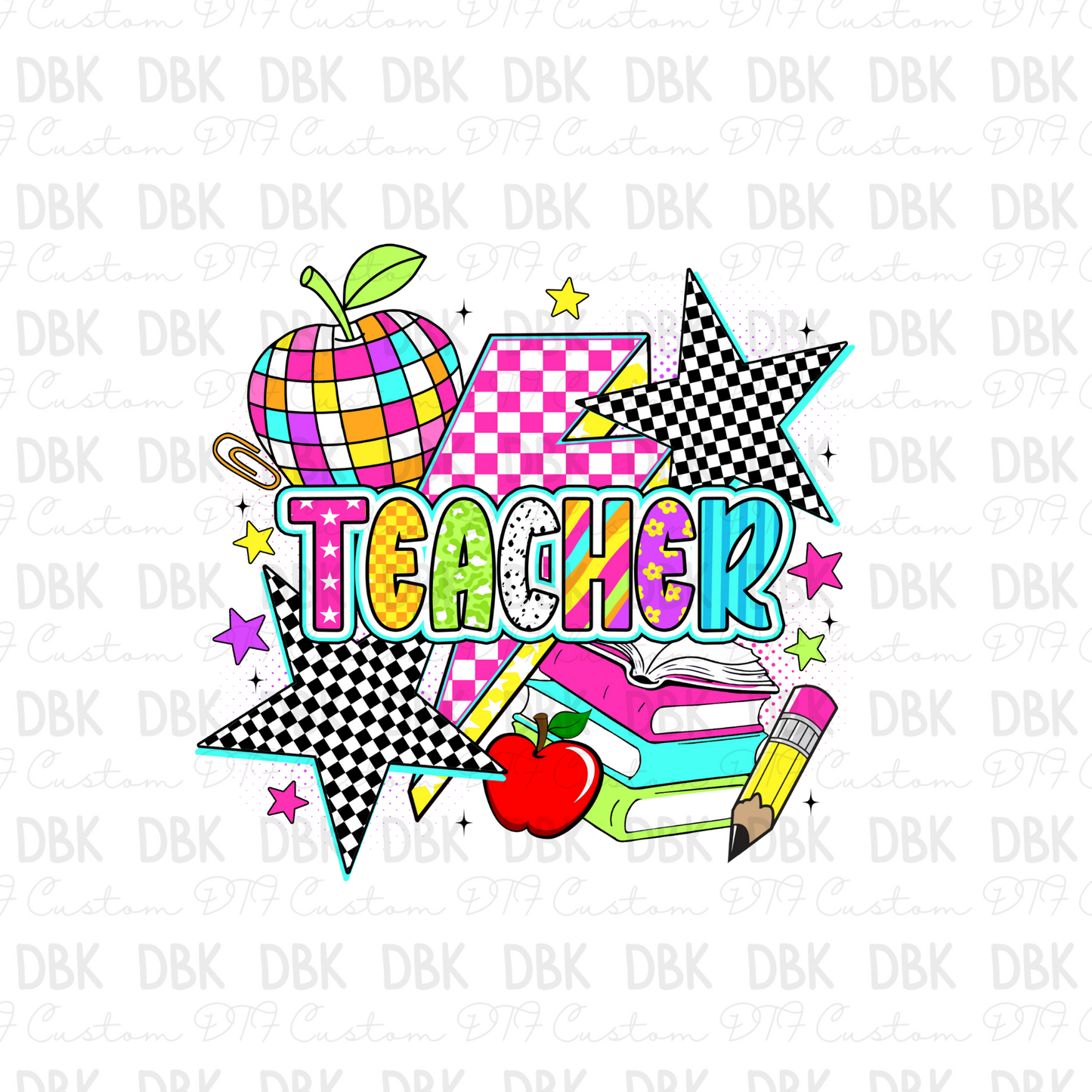 Teacher neon's DTF Transfer A257