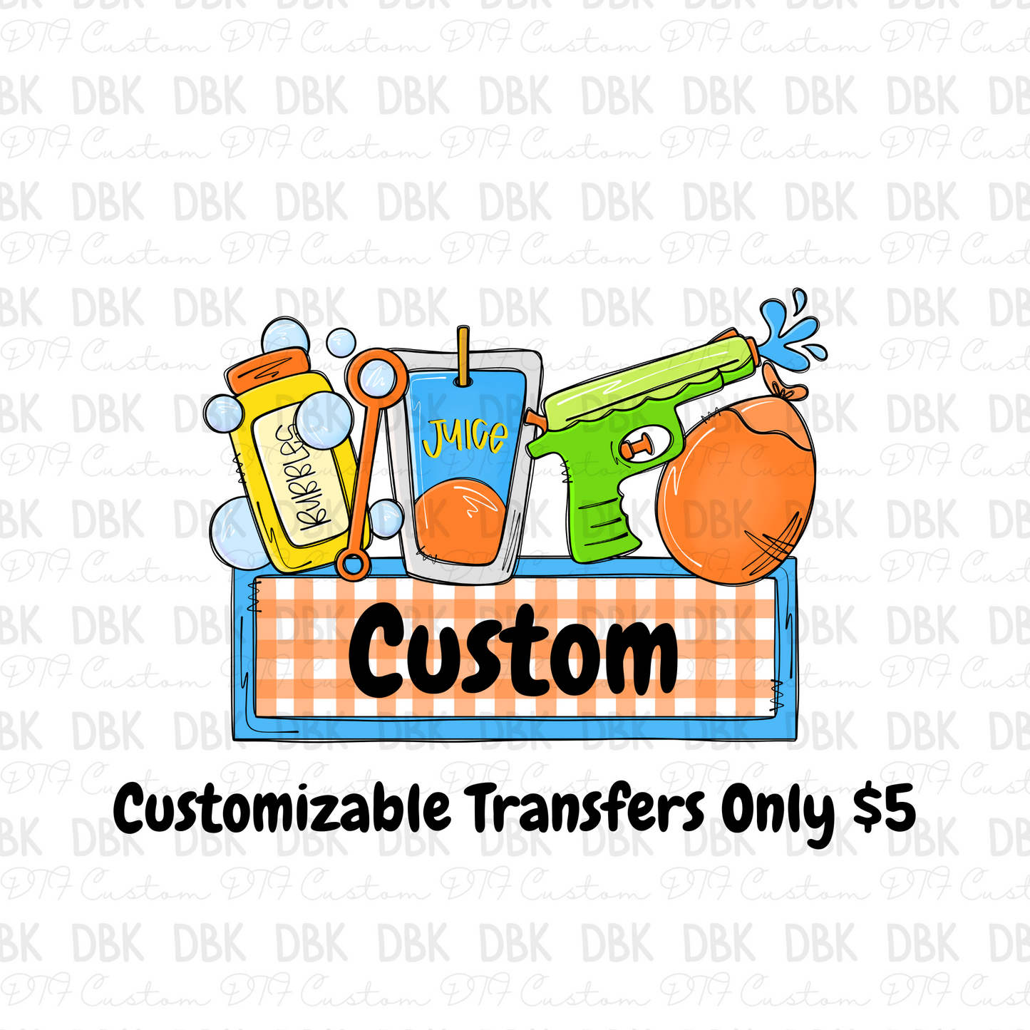 Boy Custom name DTF Transfer ONLY