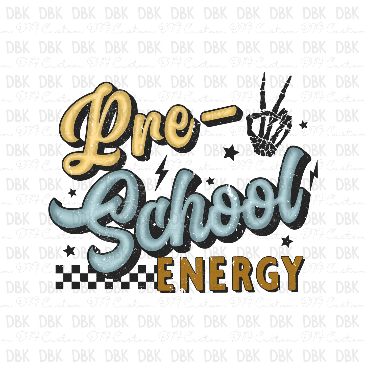 Pre-School Energy DTF Transfer A178
