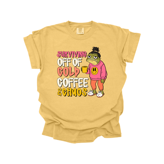 Surviving off of cold coffee and chaos DTF Transfer