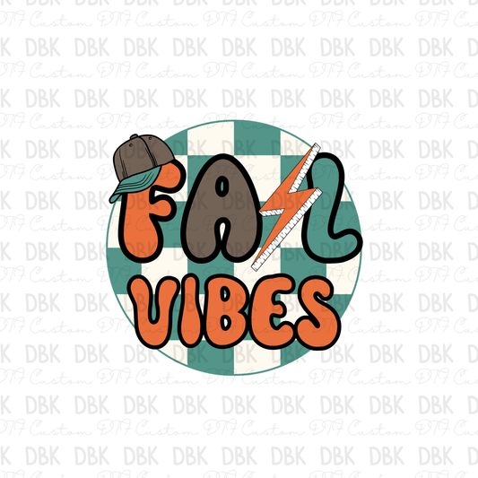 Fall vibes boy DTF transfer F132