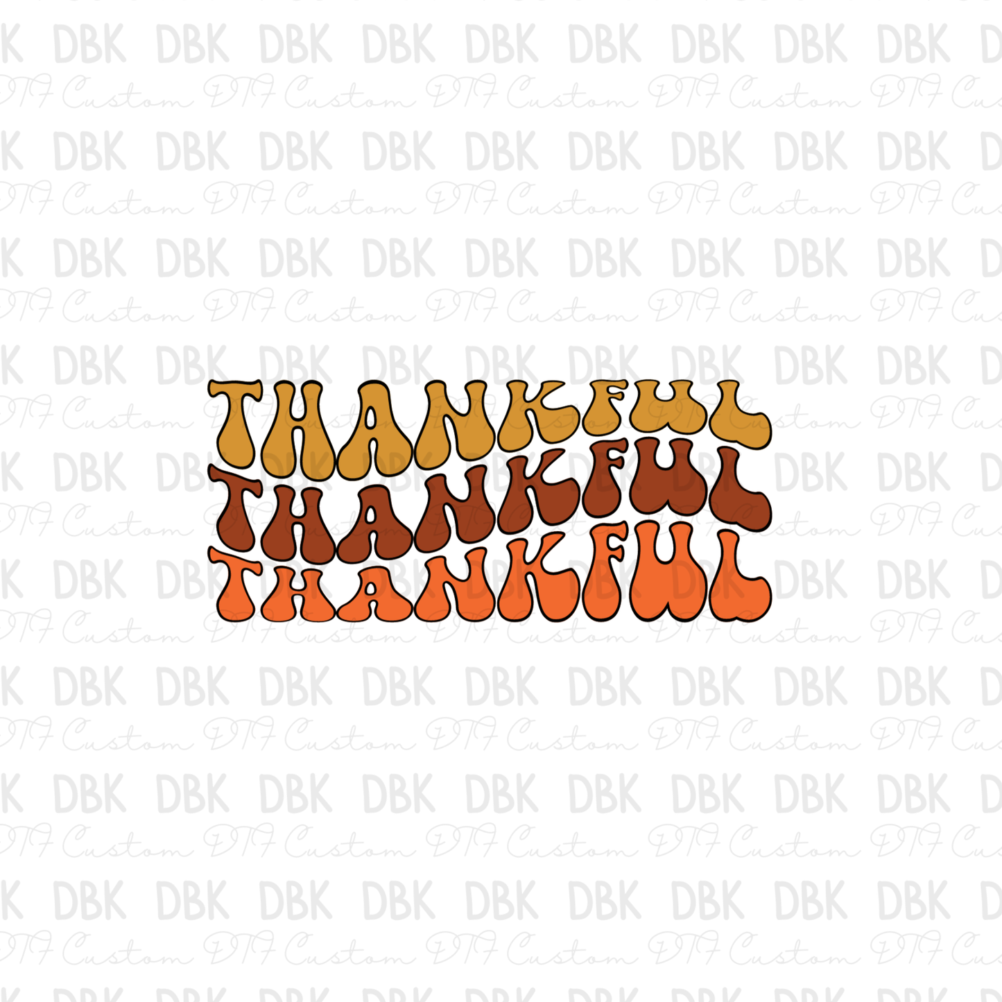 Thankful DTF transfer F131