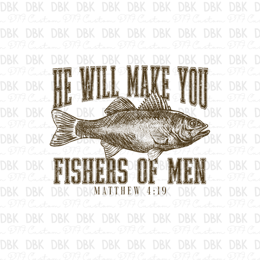 Fishes of men DTF Transfer BROWN FT9