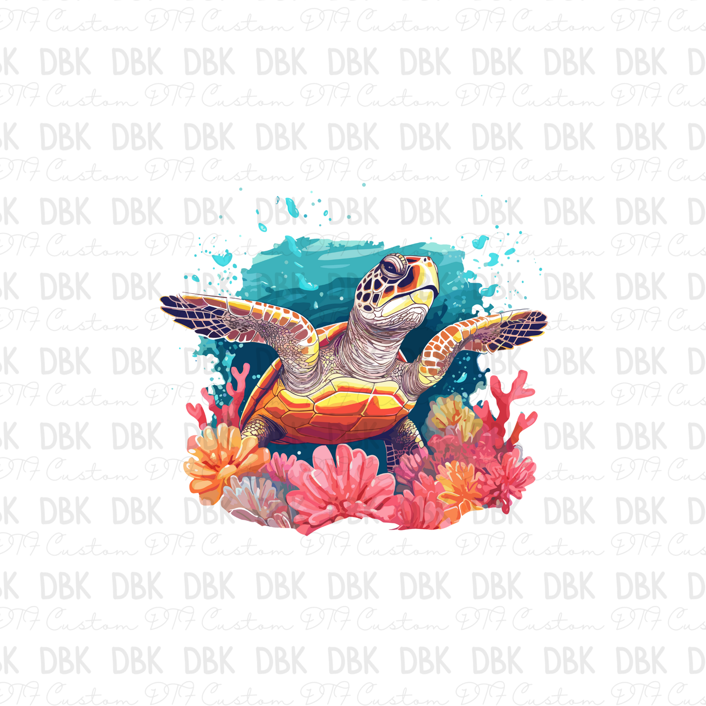 Sea Turtle DTF Transfer