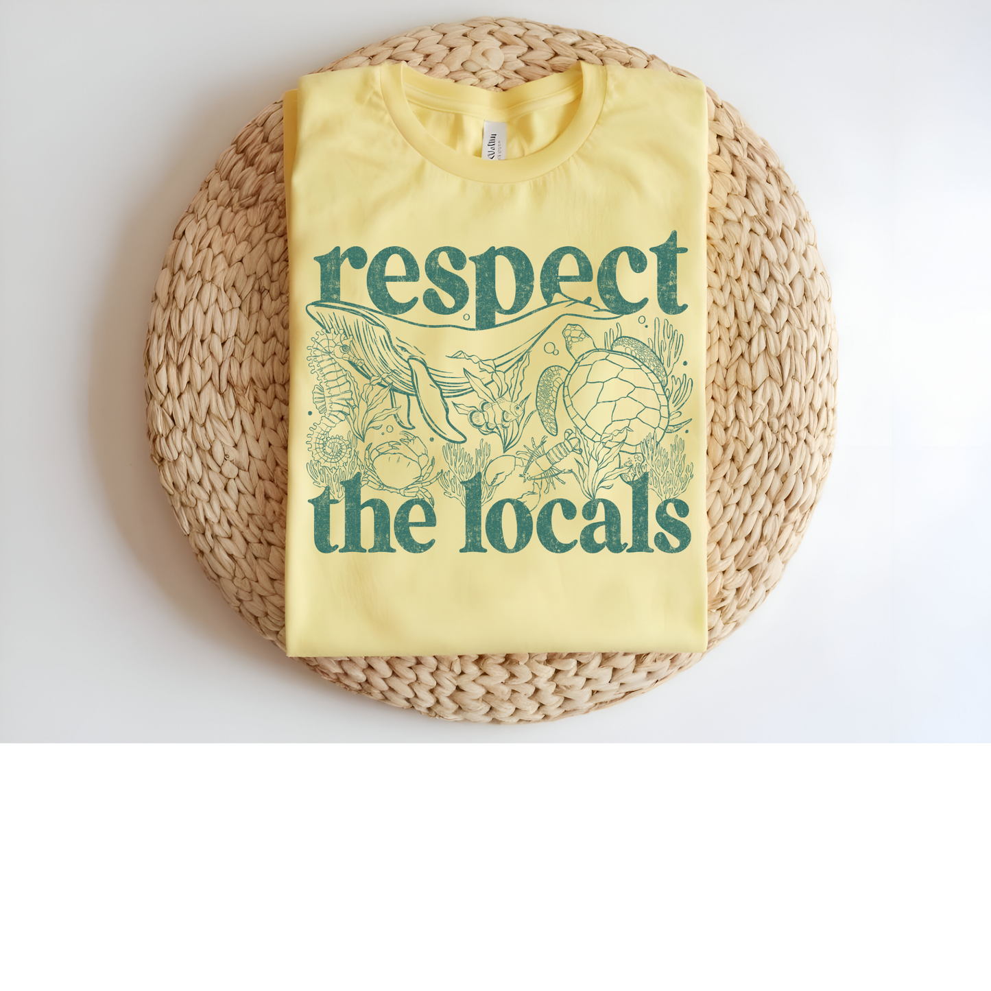 Respect the locals DTF Transfer TEAL