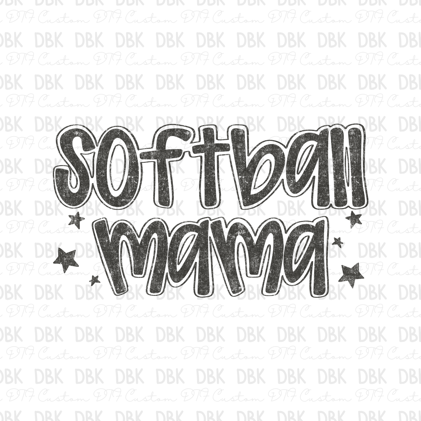 Softball mama DTF Transfer GREY C211