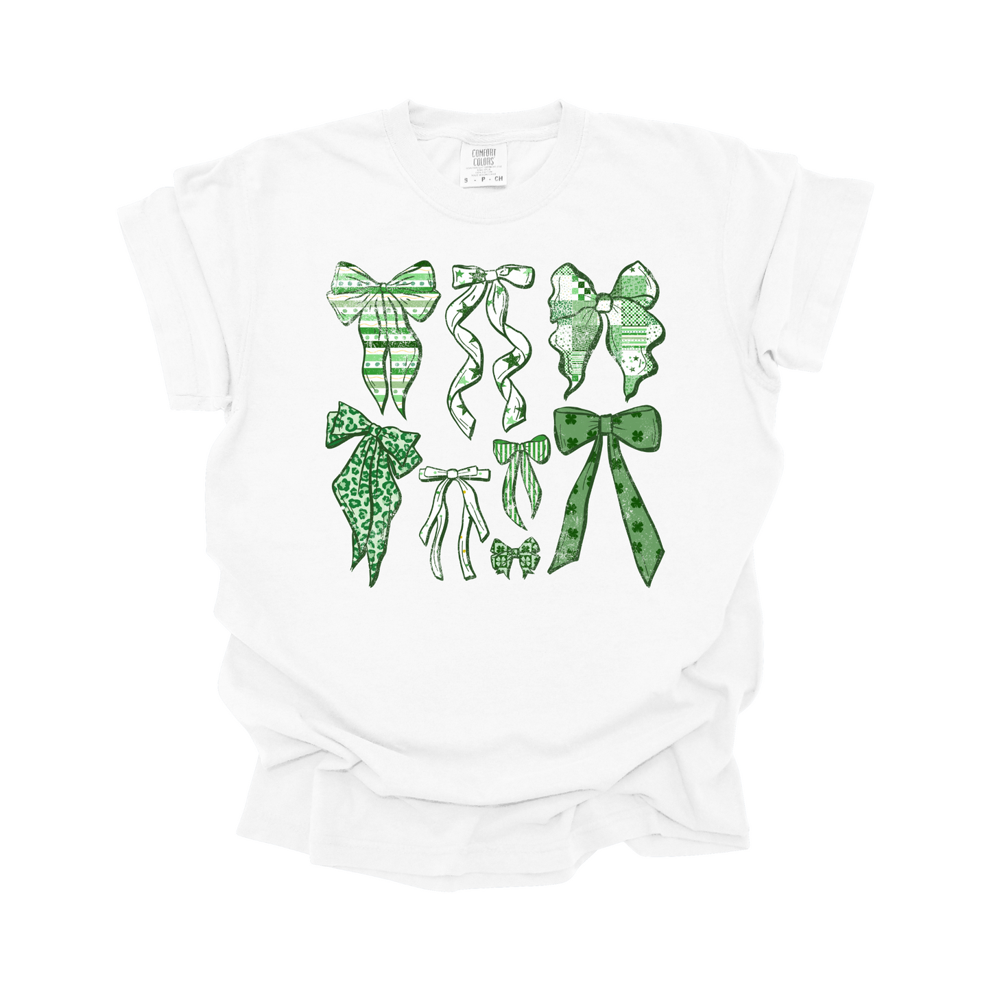 Green Bows DTF Transfer O22