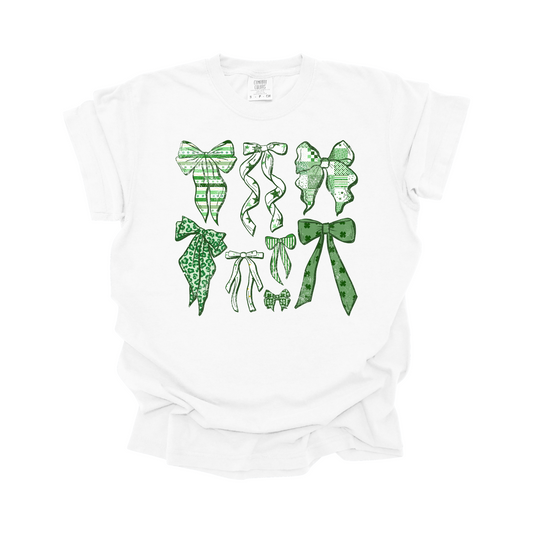 Green Bows DTF Transfer O22