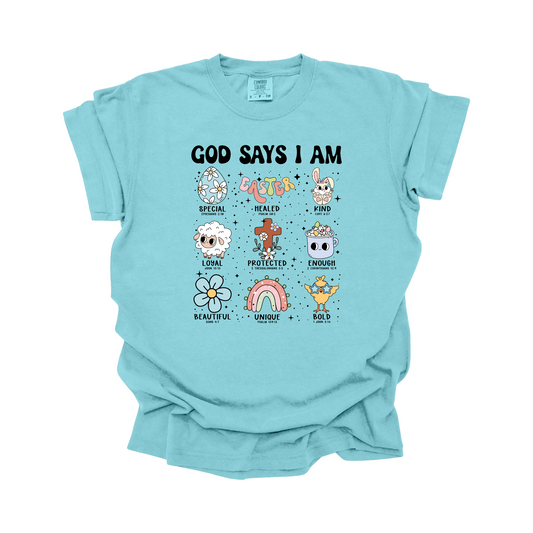 God Says I am DTF transfer W40