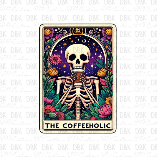 The coffeeholic Tarot DTF transfer
